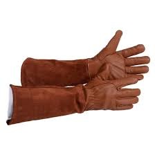 Leather Gardening Gloves with Extended Cuff